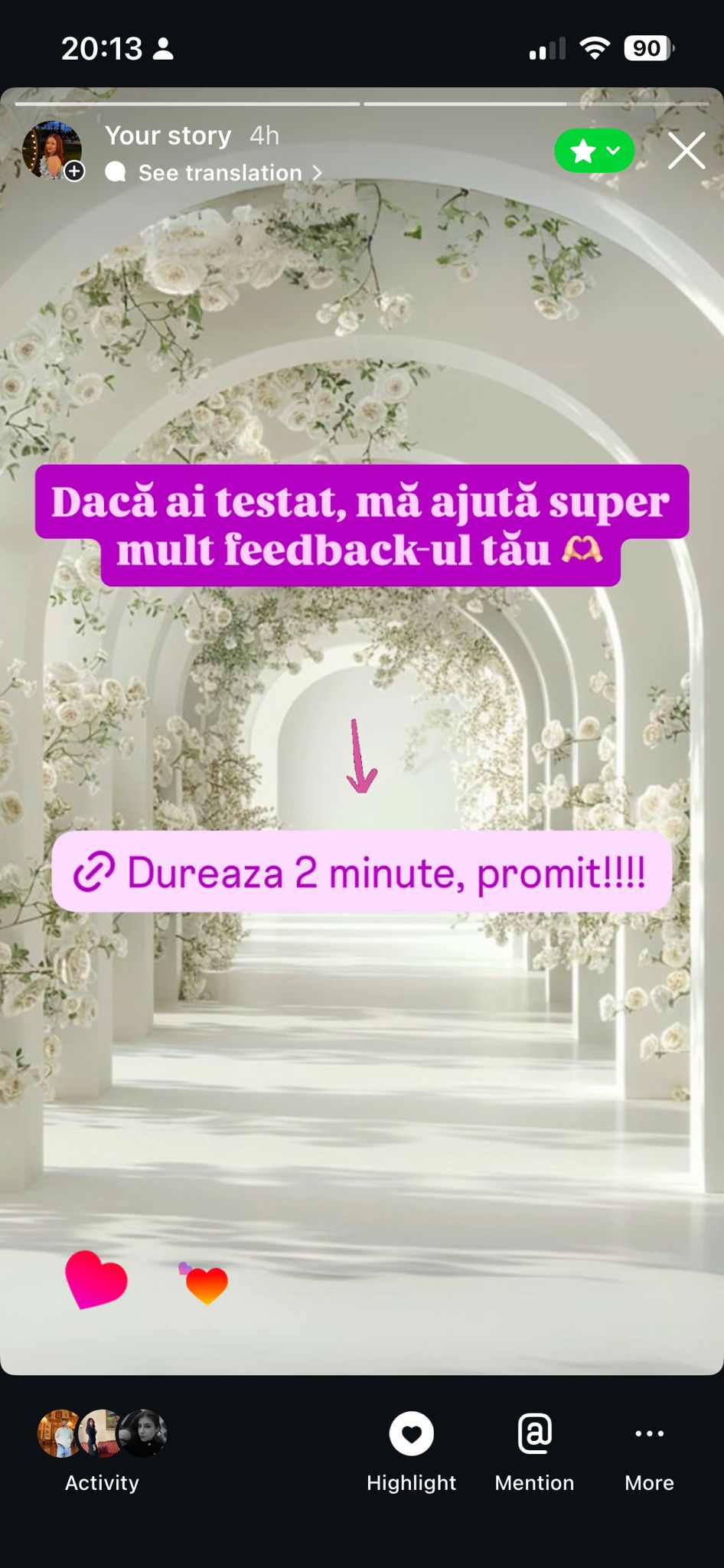 Instagram Story distribuție MVP 4